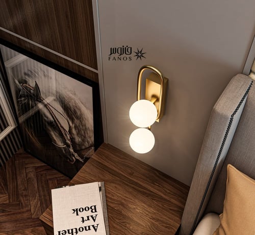 لمبة جدارية قاعدة ذهبية