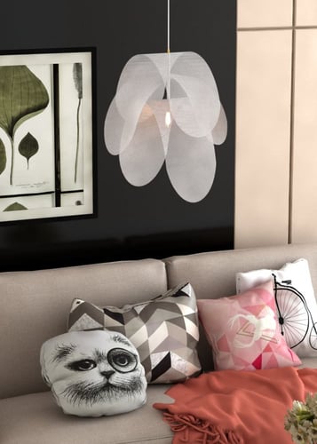 معلقة حديد مودرن شرائح بيضاء