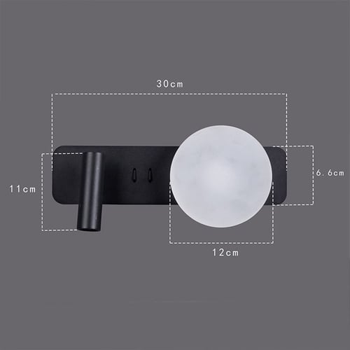 كشاف حائط مودرن أسود بلمبة موجهة