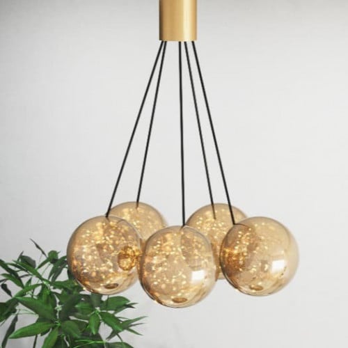 ثريا علاقية مودرن 5 كرات نقط مضيئة