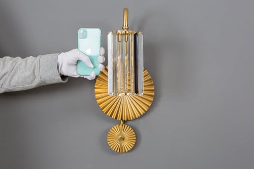 ابليك جداري داخلي ذهبي شكل دائرتين