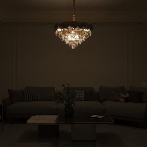 ثريا كرستال ستايل اوروبي صدف ذهبي