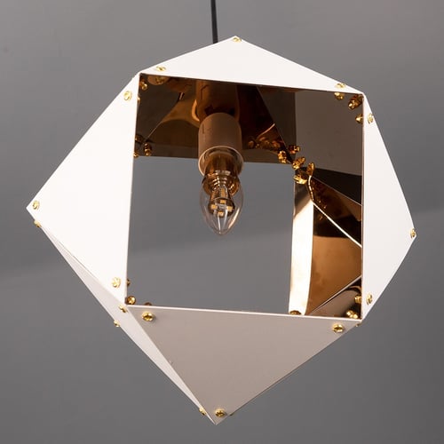 إنارة معلقة نيو كلاسيك معدن هندسي أبيض