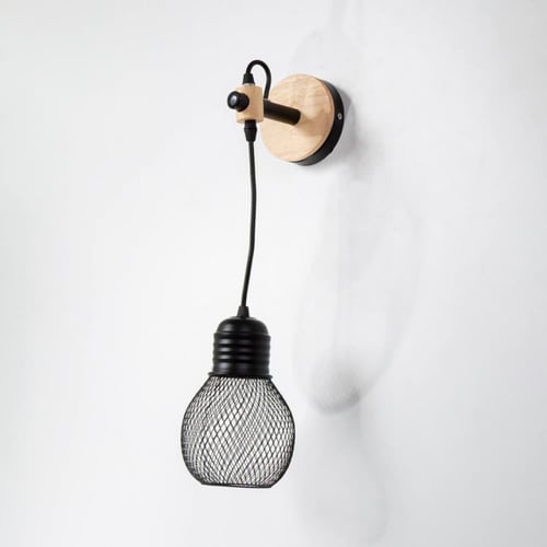 انارة جدارية كلاسيك داخلي خشبي بشبك معلق