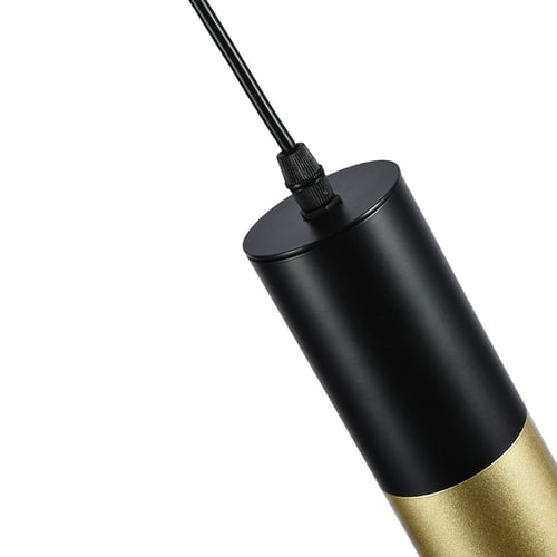 إنارة مفرد اسطواني معلقة ذهبي واسود