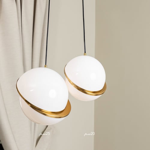 لمبة علاقي زجاج كبيرة دائرية