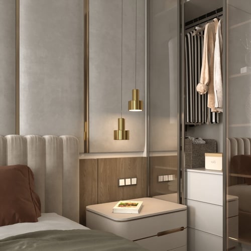 إنارة معلقة دائرية ذهبي