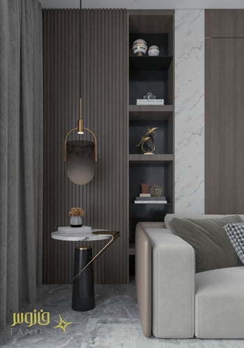 ثريا علاقي مفرد بزجاج رمادي شفاف