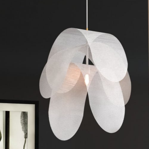 معلقة حديد مودرن شرائح بيضاء