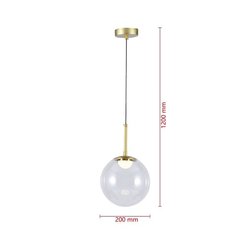 إنارة معلقة ليد دائري مع قاعدة ذهبية