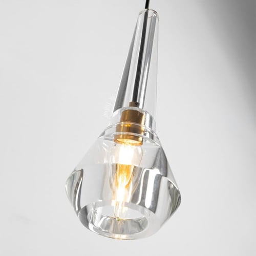 اضاءة جدارية كريستال شفاف