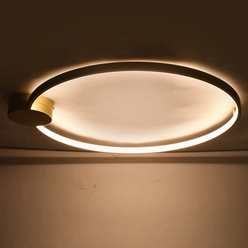 ثريا ليد لطش مودرن دائرية ذهبي