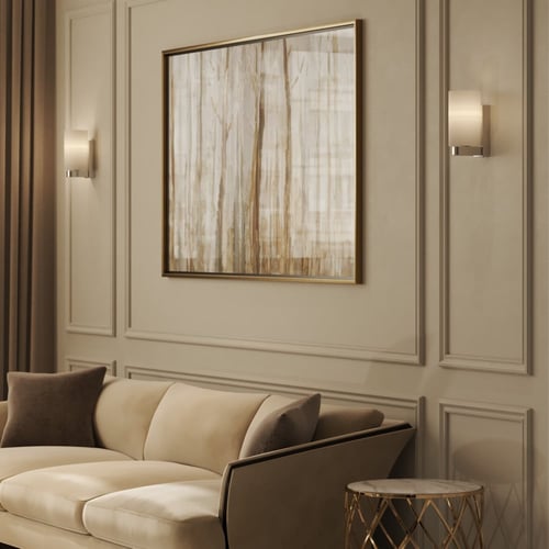 إنارة جدارية زجاج ابيض مثلج