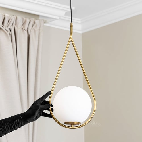 ثريا علاقية مودرن شكل قطرة ذهبية