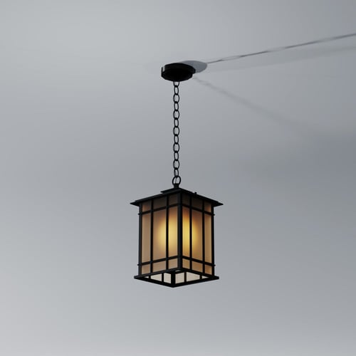 فانوس مربع باللون العسلي