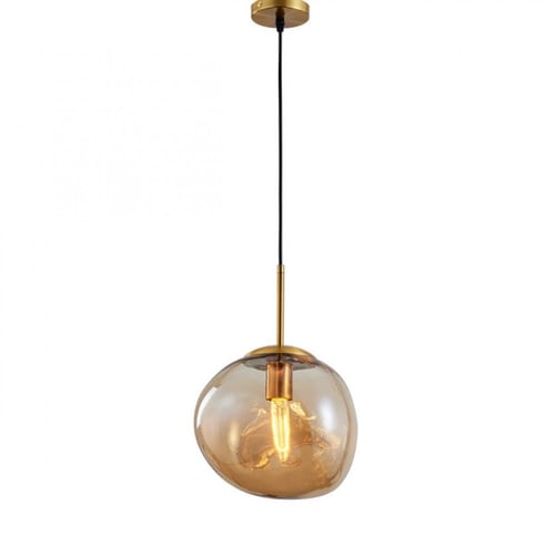 ثريا علاقي زجاج دائرة مضغوط عسلي