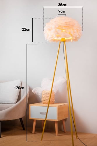 ابجورة ريش أرضية زهري 3 أرجل