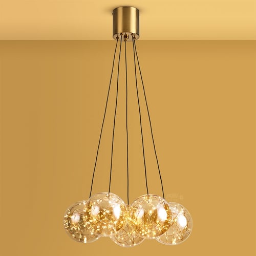 ثريا علاقية مودرن 5 كرات نقط مضيئة