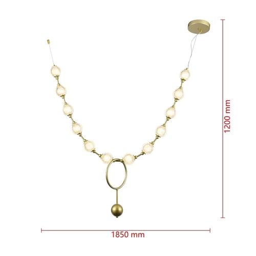 ثريا كرات كريستال خط واحد