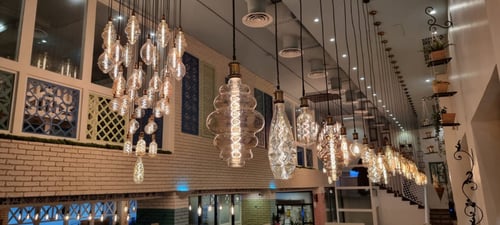 انارة فيلمنت ديكور بيضاوية رمادي