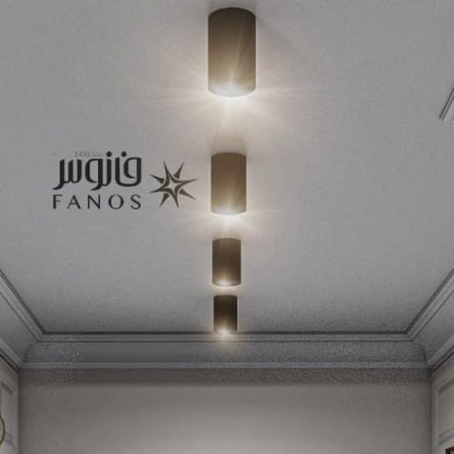 سلندر المنيوم دائري باللون الاسود