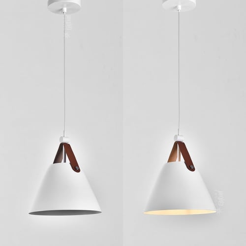 ثريا علاقي ابيض مفرد مع قاعدة جلد