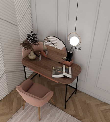 ثريا علاقية مودرن شكل دائرة باللون الذهبي