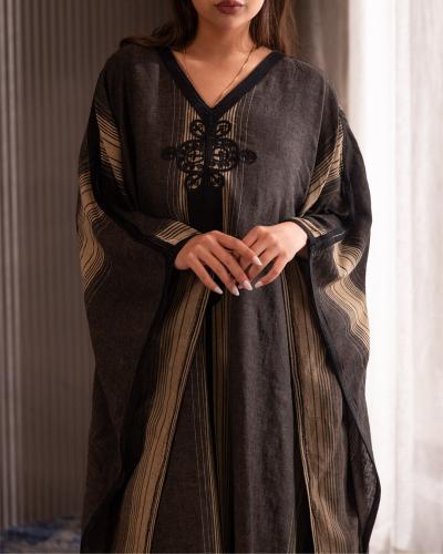 Jalabiya Lenin, story, bisht with Moroccan embroidery