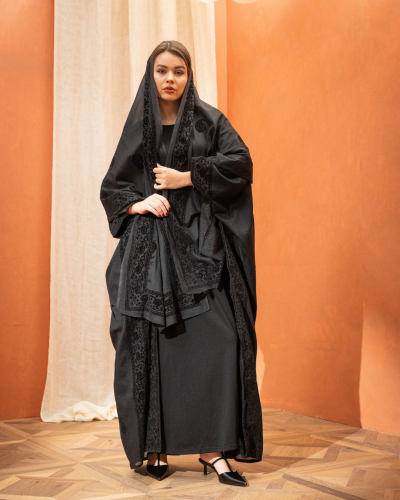 Cotton abaya set and shayla