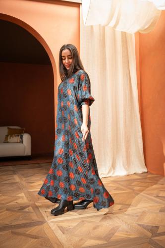 Silky textured dress