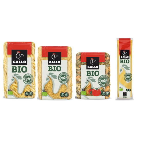 عرض 4 حبات متنوعة مكرونة عضوية من جالو