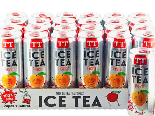 تي تي مشروب شاي مثلج بالخوخ بدون سكر مضاف مع عصير...