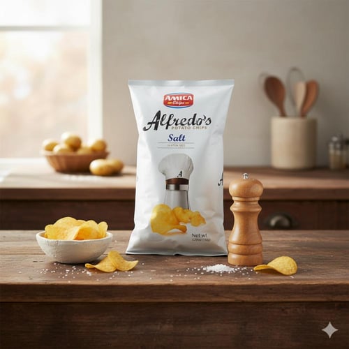 أميكا ألفريدو رقائق البطاطس المملحة 130 جرام