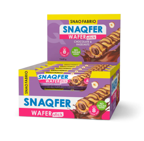 سناك فابريك بار ويفر جليزد بزبدة الشوكولاتة والبند...