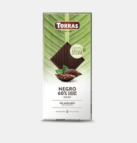 توراس لوح شوكولاته ستيفيا بدون سكر محلي 100 جرام
