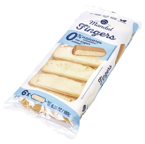 ماندول اصابع كيك بدون سكر مضاف 180 جرام