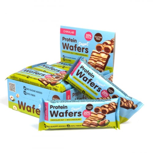 ويفر بروتين بالشوكلا والبندق باكت 20 حبة 40 جرام