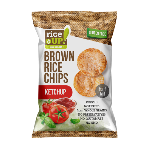 رايس أب شيبس الأرز الكاملة مع الكاتشب 60جرام