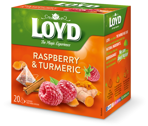 لويد شاي أعشاب توت العليق مع الكركم عبوة هرمية 20*...