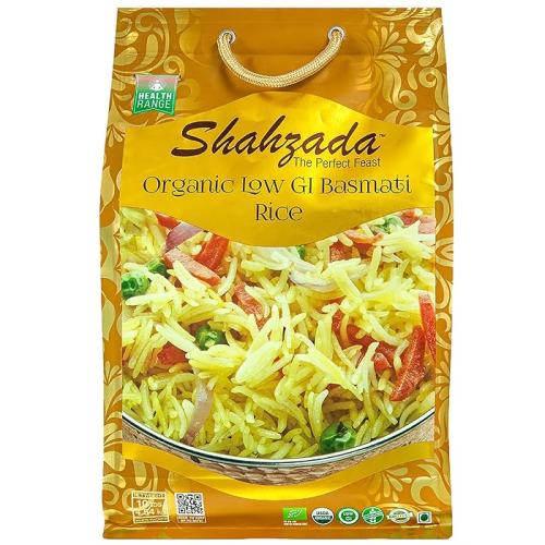شاهزادا ارز عضوي بسمتي ابيض 4.54 كجم.