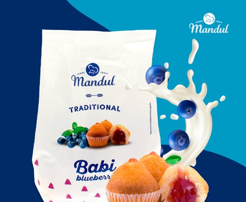 ماندول ميني كب كيك بحشوة التوت 200 جرام