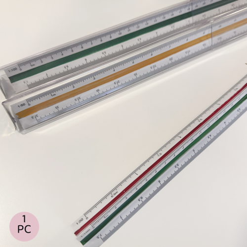 مسطرة حديد ثلاثية 30 سم