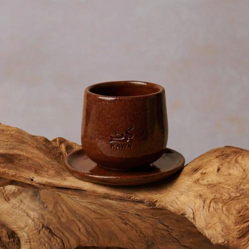 كوب فخار بُني 250ml