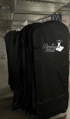 كيس قماش طويل لحفظ الفستان