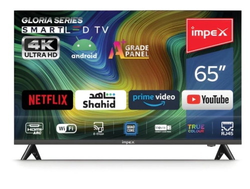 شاشة إمبكس Impex Gloria 65 بوصة – 4K UHD – سمارت –...