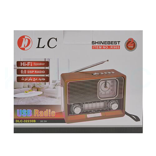 راديو ومكبر صوت مزود بساعة من DLC-32230B