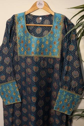 جلابيه نسائيه اخضر كحلي ( سمول )