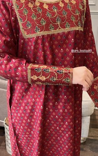 مخور نسائي مورد احمر ( XL-XXL )