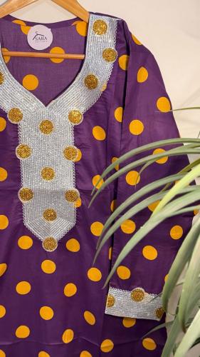 جلابيه نسائيه رمضانيه بنفسجي ( سمول - لارج )