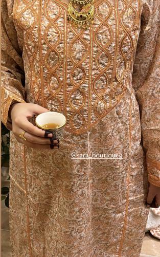 جلابيه نسائيه تلّي ( برتقالي )